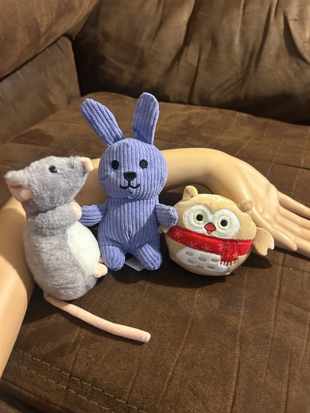 Purple Plush Bunny Small Pet Toy - Soft Chew-Friendly Playmate